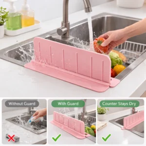 Sink Splash Guard & Dish Drying Organizer